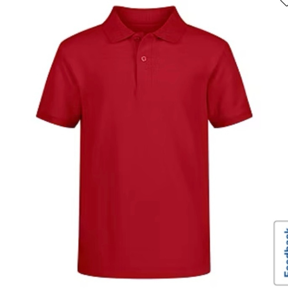 IZOD boys pique red short sleeve polo shirt size  L(14/16) NWT Uniform